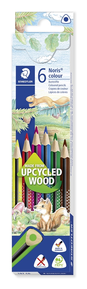 Staedtler Crayon de couleur Noris Upcycled Wood triangulaire (6)